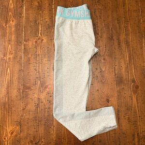 Gymshark Light Blue Yoga Pants Athletic Workout Leggings Size Large EUC